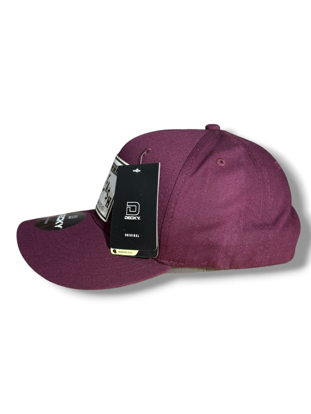 Decky Johnny Cash Patch Snapback Hat Deep Plum - Picture 2 of 5